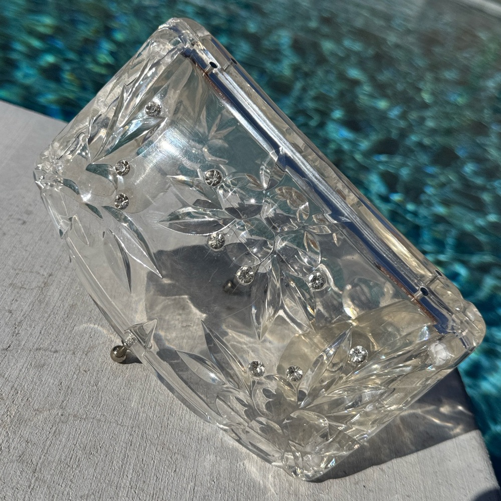 Vintage Clear Lucite Purse/Clutch Handbag - Picture 12 of 16